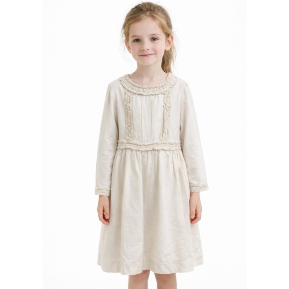 white dress with gold embroidery Talking Threads White Gold Satin Silk Hand Embroidered Crystal Dress main image 1